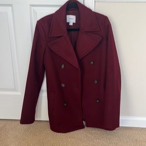 Old Navy Burgundy Winter Coat- Size Medium TALL